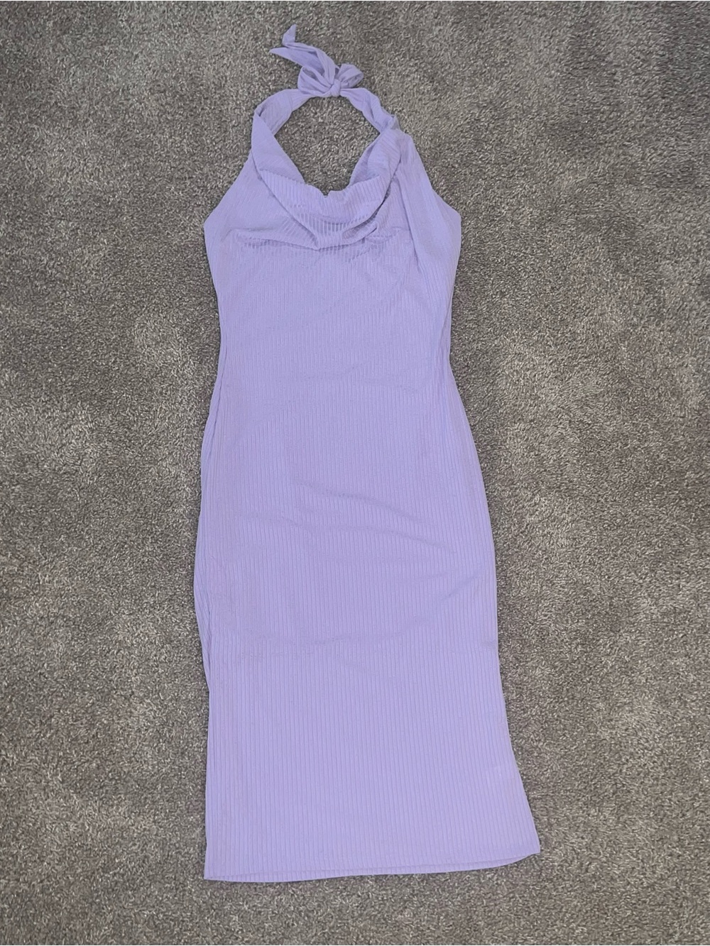 Fashion Nova Lilac Halter Midi Dress